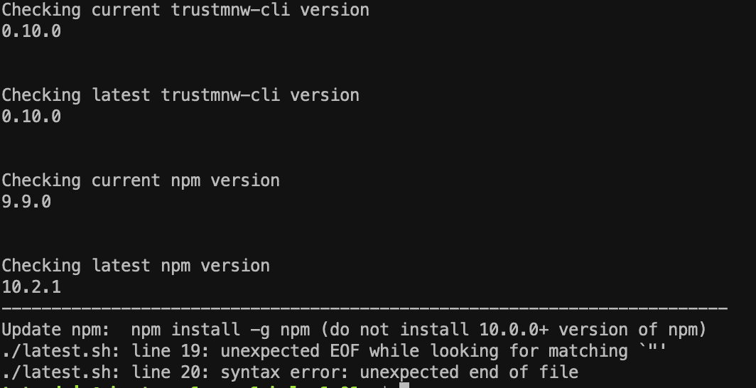update script